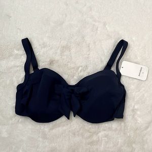 New Ciao Bella Milan Blue Bow Tie Bikini Swim Top